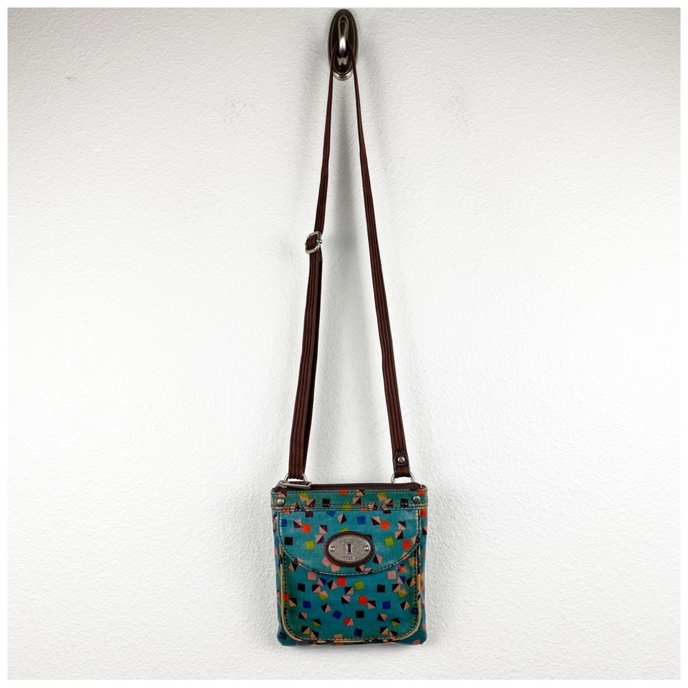 Fossil Key-per Blue Printed Crossbody